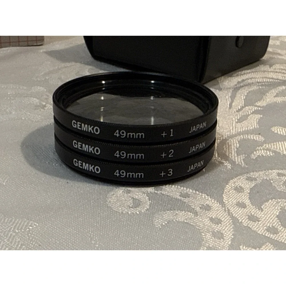 Gemko brand close-up macro filters three different strengths: +1, +2, and +3